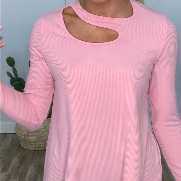 Filly Flair Tops - Filly Flair White Birch Pink Cutout Top Size Medium